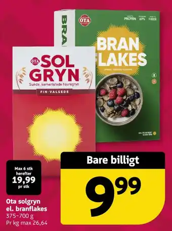 Løvbjerg Ota solgryn el. branflakes tilbud