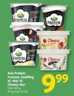 Løvbjerg Arla protein mousse, budding el. skyr el. cheasy skyr tilbud