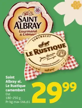 Løvbjerg Saint Albray el. Le Rustique camembert tilbud
