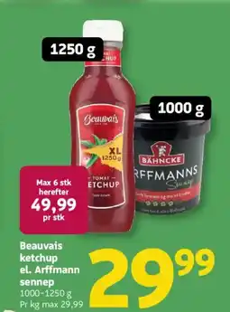 Løvbjerg Beauvais ketchup el. Arffmann sennep tilbud