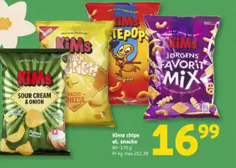 Løvbjerg Kims chips el. snacks tilbud
