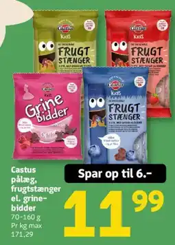 Løvbjerg Castus pålæg, frugtstænger el. grine- bidder tilbud