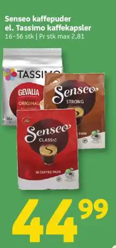 Løvbjerg Senseo kaffepuder el. Tassimo kaffekapsler tilbud