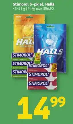 Løvbjerg Stimorol 3-pk el. Halls tilbud