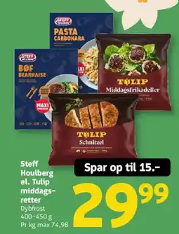 Løvbjerg Steff Houlberg el. Tulip middags- retter tilbud