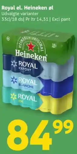Løvbjerg Royal el. Heineken øl tilbud
