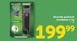 Løvbjerg Nicorette quickmist mundspray 1 mg tilbud