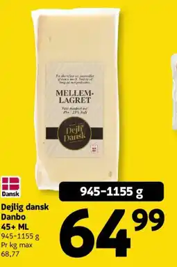 Løvbjerg Dejlig dansk Danbo 45+ ML tilbud
