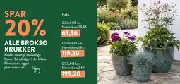 Plantorama Spar 20% på alle broksø krukker tilbud