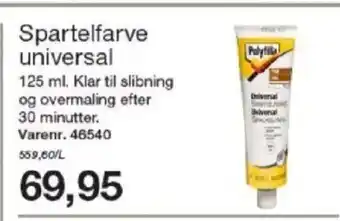 Spartelfarve universal