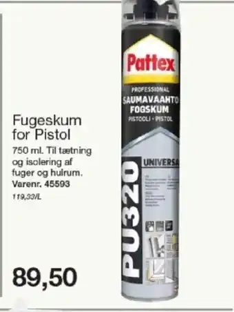 Pattex Fugeskum for Pistol