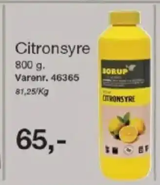 BORUP Citronsyre