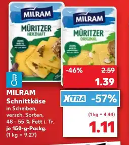 Kaufland DE MILRAM Schnittkäse tilbud