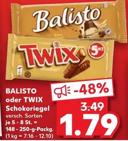 Kaufland DE BALISTO oder TWIX Schokoriegel tilbud