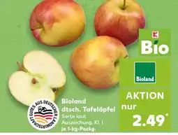 Kaufland DE Bioland dtsch. Tafeläpfel tilbud