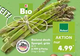 Kaufland DE Bioland dtsch. Spargel, grün tilbud