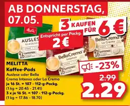 Kaufland DE MELITTA Kaffee-Pads tilbud