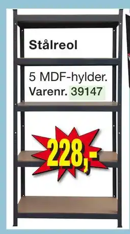 Harald Nyborg Stålreol tilbud