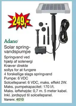Harald Nyborg Solar springvandspumpe tilbud