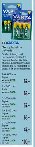 Harald Nyborg Genopladelige batterier tilbud
