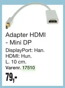 Harald Nyborg Adapter HDMI - Mini DP tilbud