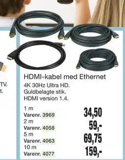 Harald Nyborg HDMI-kabel med Ethernet tilbud
