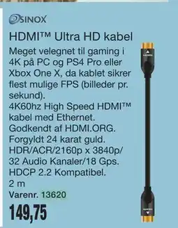 Harald Nyborg HDMI Ultra HD kabel tilbud