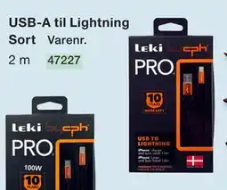 Harald Nyborg USB-A til Lightning Sort tilbud