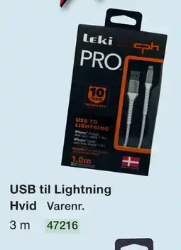 Harald Nyborg USB til Lightning Hvid tilbud