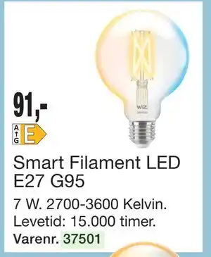 Harald Nyborg Smart Filament LED E27 G95 tilbud