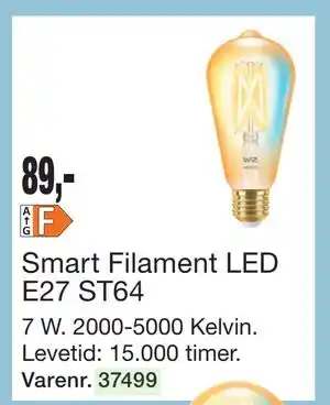 Harald Nyborg Smart Filament LED E27 ST64 tilbud