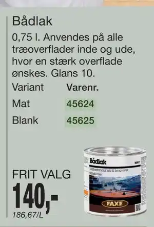Harald Nyborg Bådlak tilbud