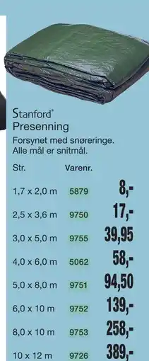 Harald Nyborg Stanford Presenning tilbud