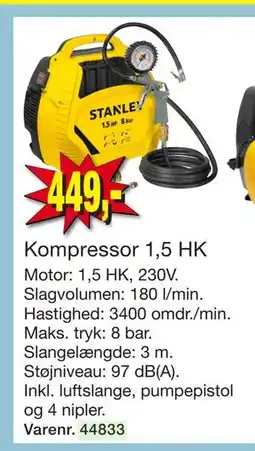Harald Nyborg Kompressor 1,5 HK tilbud