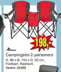 Harald Nyborg Campingstol 2-personers tilbud