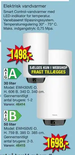 Harald Nyborg Elektrisk vandvarmer tilbud