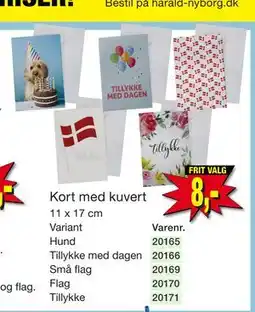 Harald Nyborg Kort med kuvert tilbud