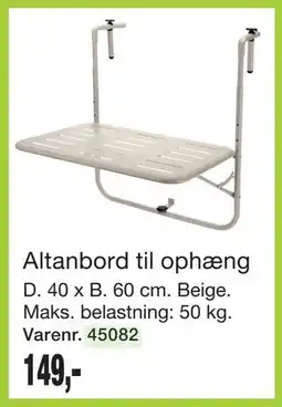 Harald Nyborg Altanbord til ophæng tilbud