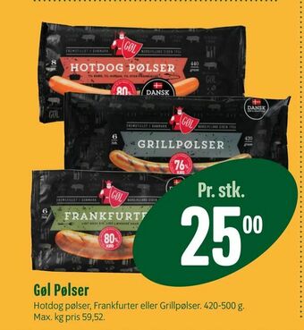 Min Købmand Gøl Pølser tilbud