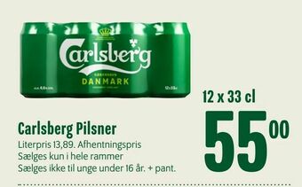 Min Købmand Carlsberg Pilsner tilbud
