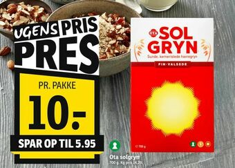 SPAR Ota solgryn tilbud