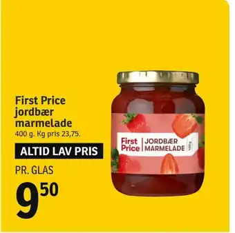 SPAR First Price jordbær marmelade tilbud