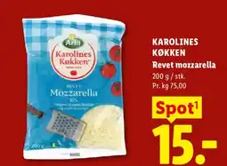 Lidl Karolines køkken revet mozzarella tilbud