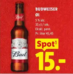 Lidl Budweiser 이 tilbud