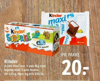 SPAR Kinder tilbud