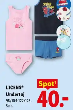 Lidl Licens undertøj tilbud