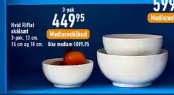Imerco Hvid Riflet skålsæt tilbud