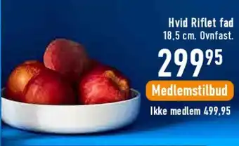 Hvid Riflet fad