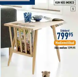 Imerco Sidebord med magasinholder tilbud
