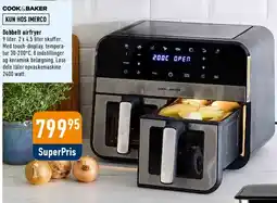 Imerco Cook & Baker dobbelt airfryer (2 skuffer) tilbud